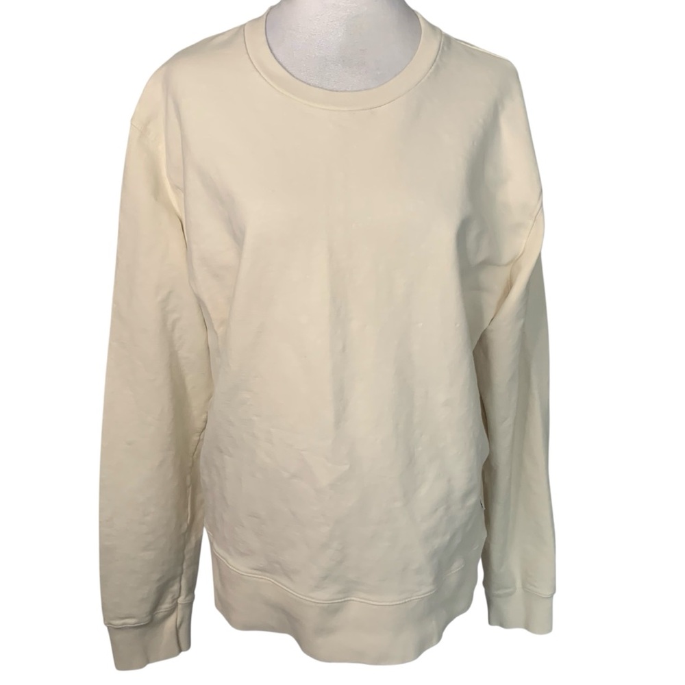 NN.07 No Nationality Cream Large Men’s Barrow Crew Sweatshirt Casual Comfy